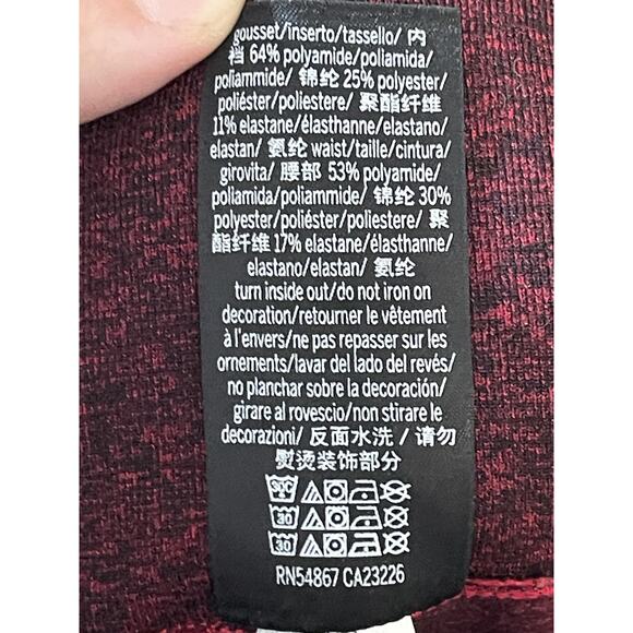 PINK Victoria's Secret Leggings Womens Small Red Seamless Heart Panel High Rise - Picture 8 of 9